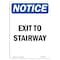 Signmission OSHA Notice, 7" Height, Exit To Stairway Sign, 7" X 5", Portrait OS-NS-D-57-V-12260 - alternate 1
